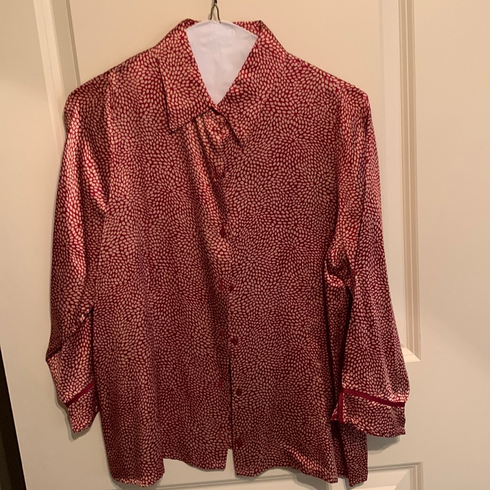 Talbots Pure silk blouse with 3/4 sleeves